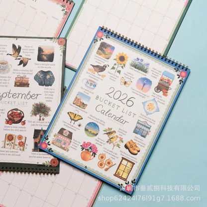 📅 2026 Bucket List Wall Calendar