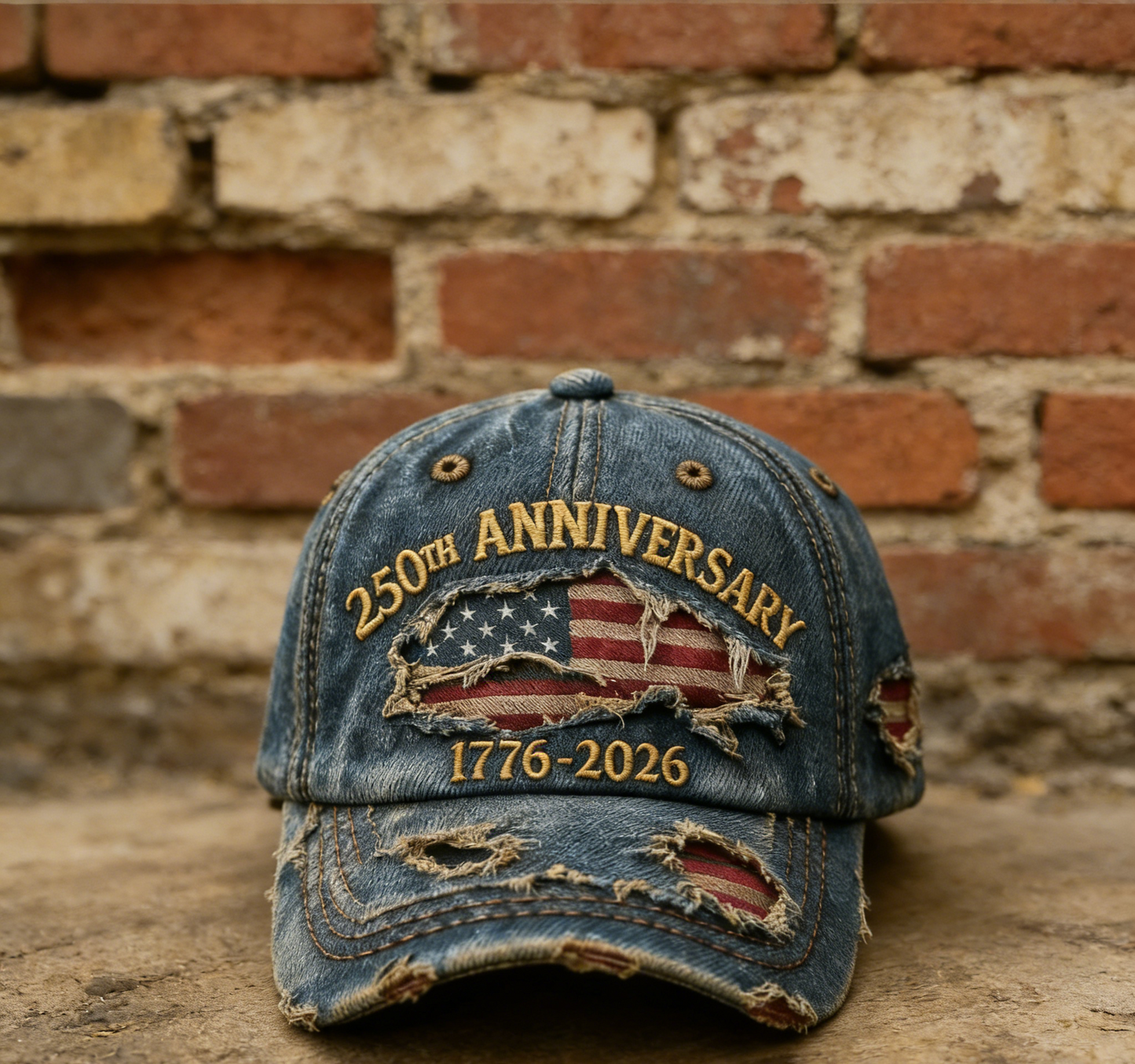 🏆Hand-Embroidered Artisan Cap💖US 250th Anniversary Casual Hat