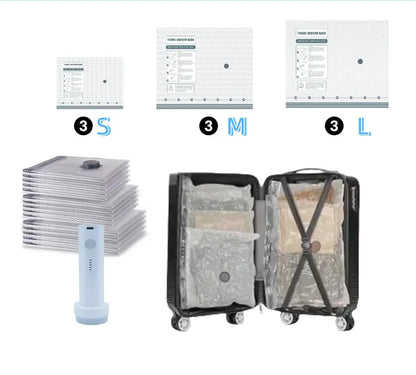 ✨LAST DAY ALERT 49% OFF🔥 X7 Cordless Travel Vacuum Bag Set