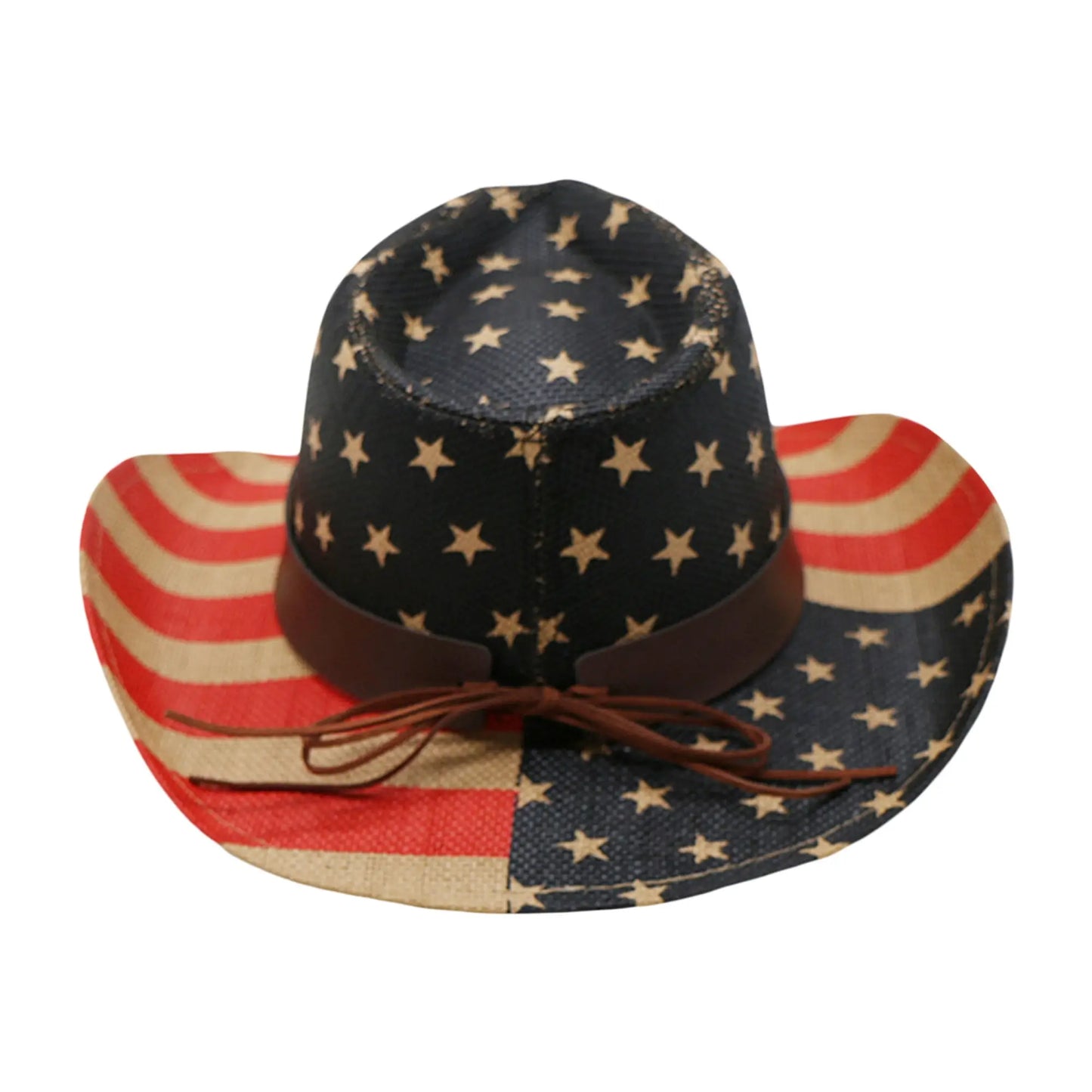VINTAGE Cowboy & Cowgirl USA Flag Hat - (unisex)