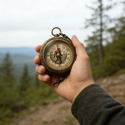 🌲Last Day Promo: 49% OFF 🧭 Bigfoot Adventure Compass – Sasquatch Explorer Gift for Men, Camping & Hiking Gear