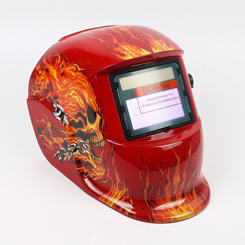 Welding Helmet Auto Darkening : True Color Solar Powered Hood with Adjustable Shade Range 4/9-13 for Mig Tig Arc Welder Mask