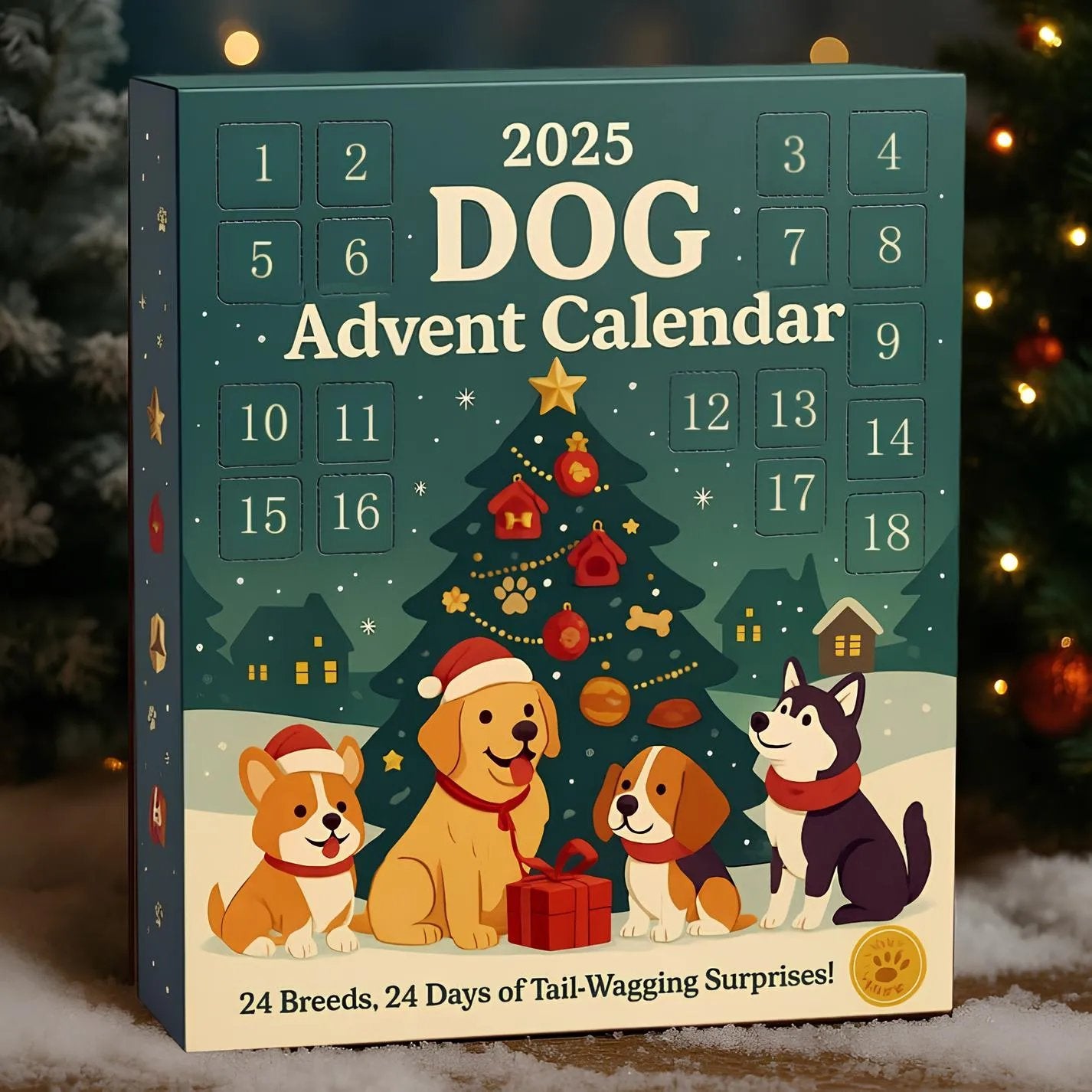 🎄Dog Advent Calendar 2025 - 24 Compartments