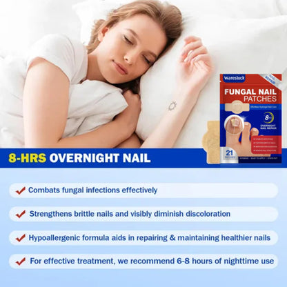 Fungal Nail Patches, 21pcs/box Nail Health Care Patches, Nail Fungus Care Patches, Suitable for Solving Fungal Nails and Other Nail Problems, Nail Supplies, Daily Care Nails Kit Set