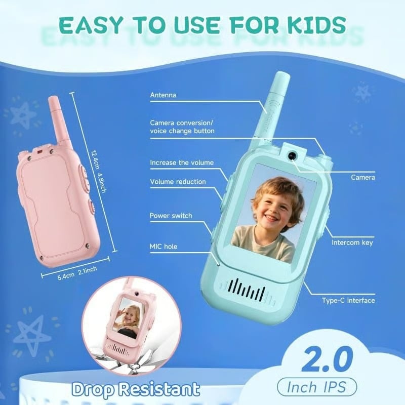 Last Day 50% OFF 🔥Rechargeable Video Walkie Talkies for Kids