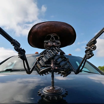 ⚡ Cowboy Skull Gunslinger Resin Hood Ornament-This isn’t just decoration — it’s a bold statement of strength and individuality. Whether on the road or parked at home, make your ride unforgettable.