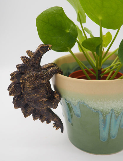 🌿🦕 Dinosaur Pot Buddy Trio — Stegosaurus, Brachiosaurus & Velociraptor