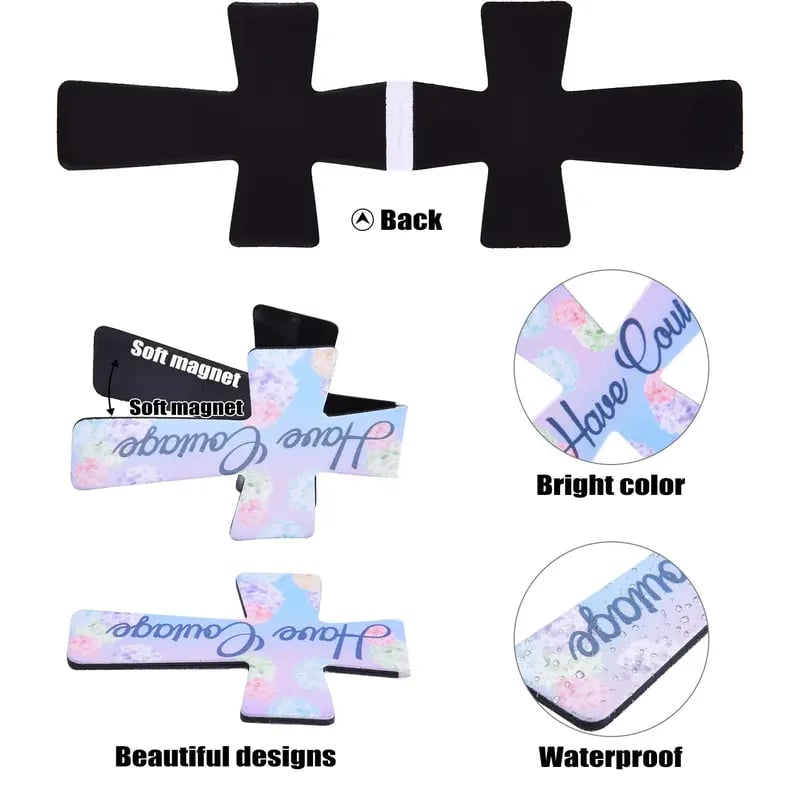 🔥LAST DAY BUY 2 GET 1 FREE📖12 Pcs Magnetic Cross Bookmarks Gifts for Bible Study, Readers, Teachers, Students🌸✝️