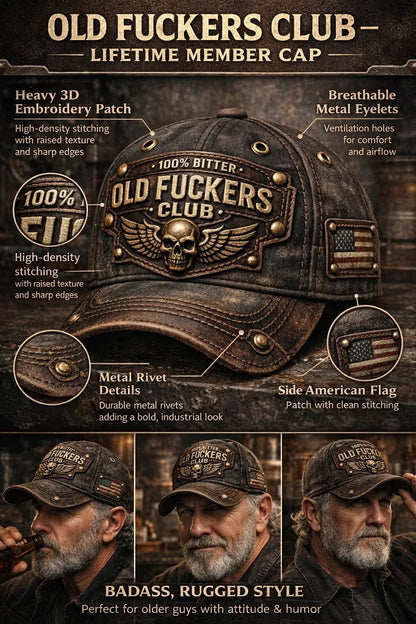 ❤️Old Fuckers Club-Vintage Baseball Cap🎁