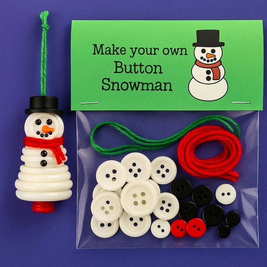 (🔥Hot Sale🔥)☃️ DIY Button Snowman Ornament Kit🌲