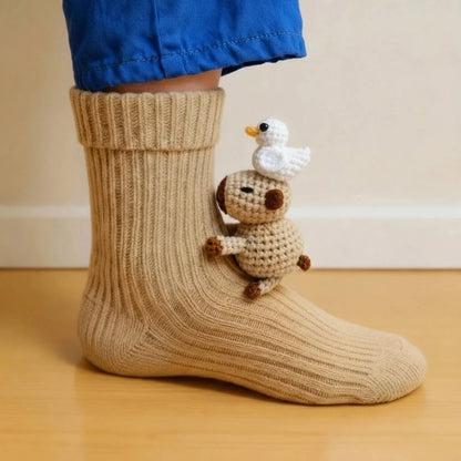 🎅Christmas Eve Sale 49% OFF🧦Hand Crocheted 3D Animal Socks