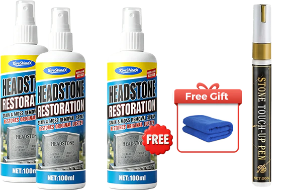 🏆LAST DAY SALE: 9.99!!  ⏰🎁Headstone Cleaning & Restoration Spray – Remove Stains Instantly