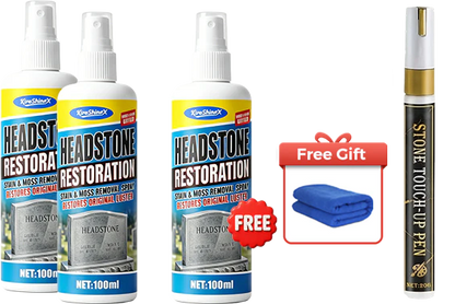 🏆LAST DAY SALE: 9.99!!  ⏰🎁Headstone Cleaning & Restoration Spray – Remove Stains Instantly