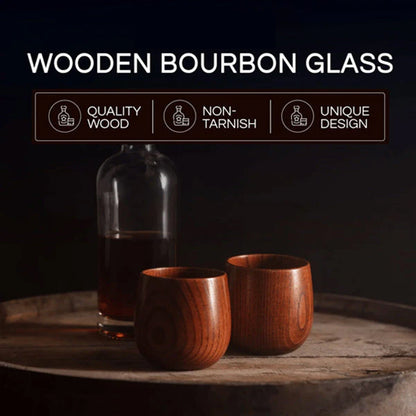 Handmade and Charred Drinking Vessel -Original Wooden Bourbon Drinking Glass