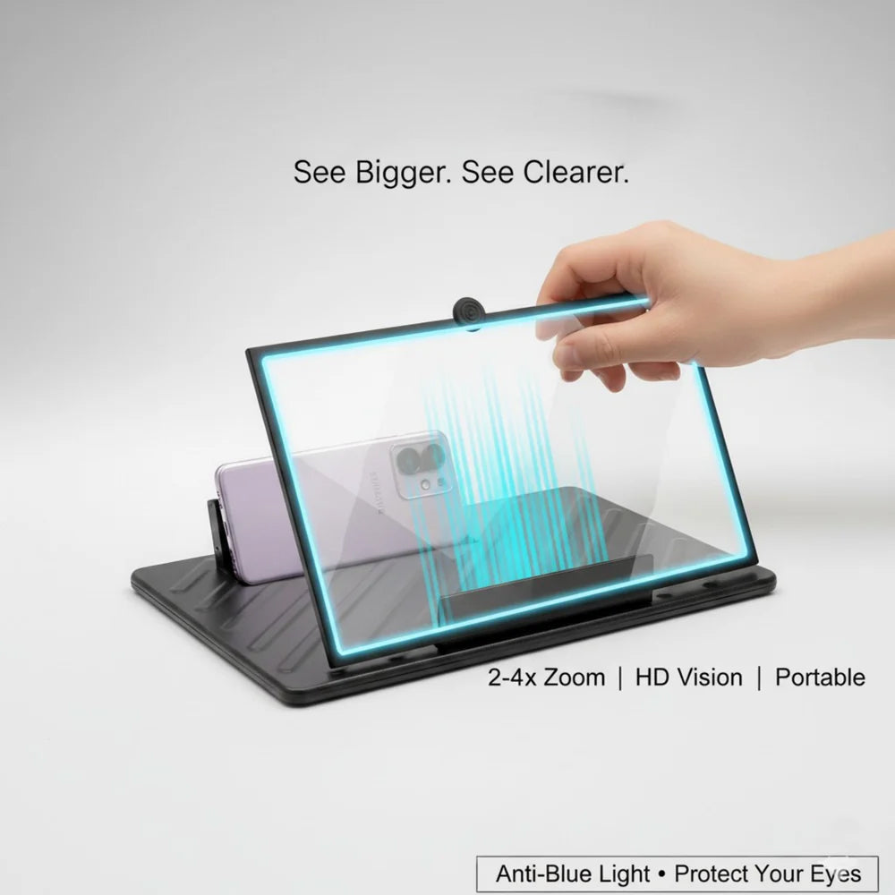 2025 New Upgrade Phone Screen Magnifier – 3D HD 10–16" Foldable Amplifier for All Smartphones