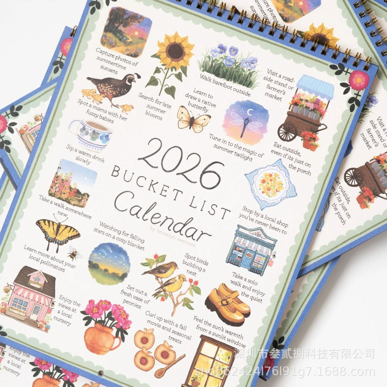 📅 2026 Bucket List Wall Calendar