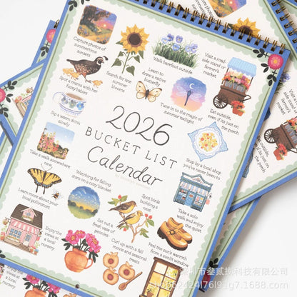 📅 2026 Bucket List Wall Calendar