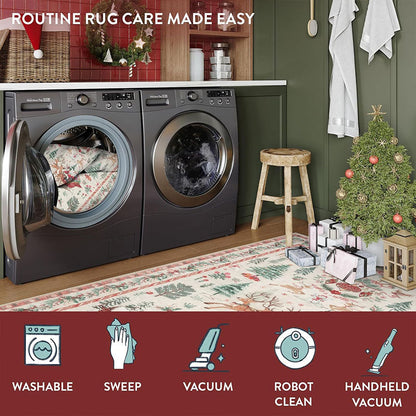 🎄🔥Soft Christmas Tree Santa Claus Carpet Runner