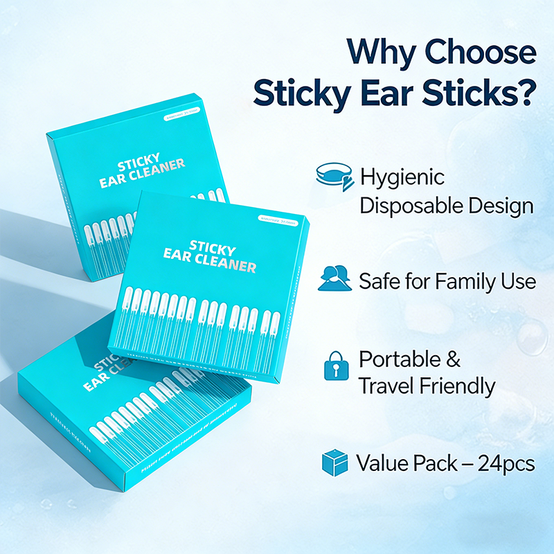 🔥Last Day 70% OFF🔥Sticky Ear Cleaning Sticks – Gentle, Visible Ear Care