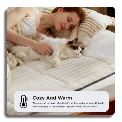 Self-Warming Cat & Dog Mat: Thermal Pet Bed Pad for Indoor/Outdoor Non-Slip & Extra Warm