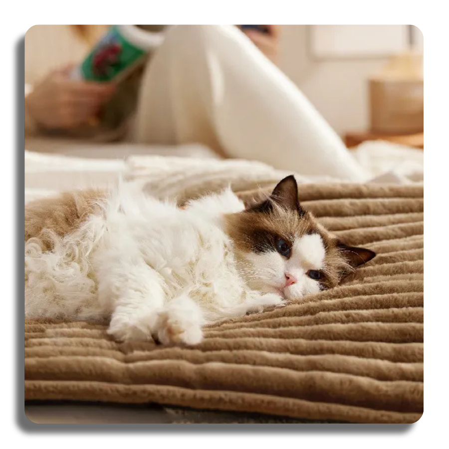 Self-Warming Cat & Dog Mat: Thermal Pet Bed Pad for Indoor/Outdoor Non-Slip & Extra Warm