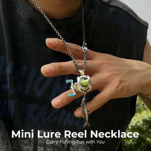 🎁Early Christmas Hot Sale 49% OFF🎣 Mini Fishing Reel Necklace · Take Your Passion Everywhere 🎣