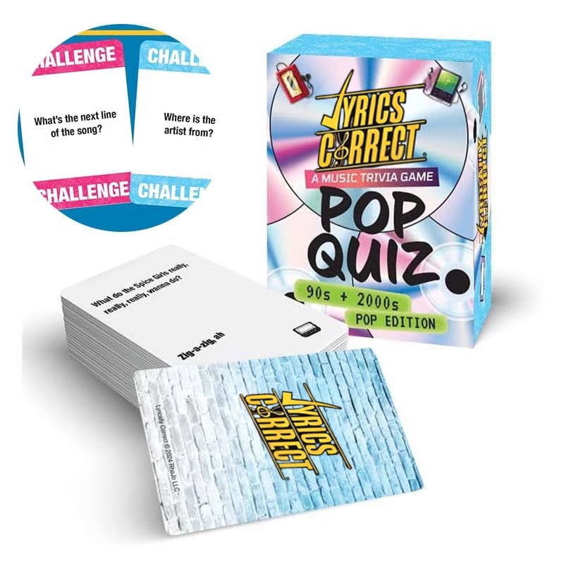 🎶Lyrics Correct Pop Quiz 90s & 2000s Edition Music Trivia Game