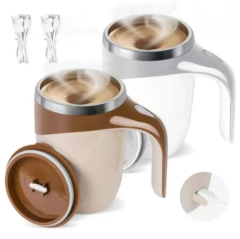 Final 3 Hours 60% OFF!☕Self-Stirring Coffee Mug with Magnetic Mixer – 380ml Rechargeable