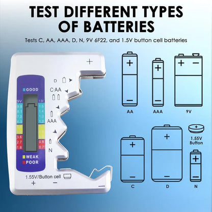 ⚡️Last day 80% OFF 🔋Digital Universal Battery Tester – LCD Battery Checker🪫