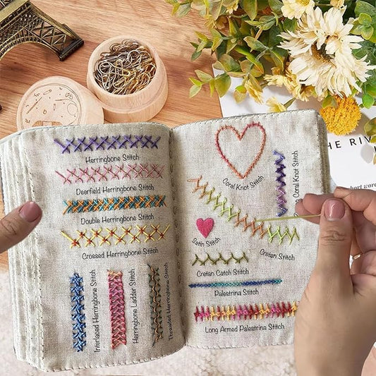 🔥 LAST DAY! 49% OFF Beginner-Friendly Embroidery Stitch Book + Threads Set 🎨🧵 Perfect DIY Crafting Kit – Learn, Create & Gift! 🎁✂️