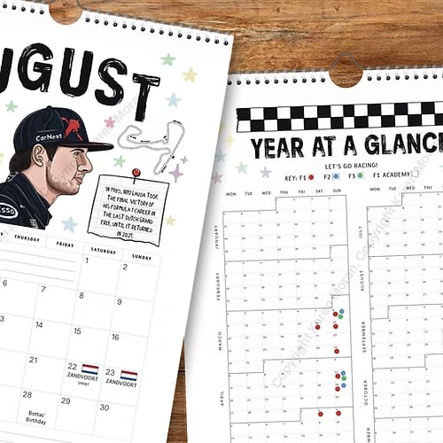 🏎️📅F1 Scrapbook Race Calendar 2026 — De ultieme wandkalender voor racefans