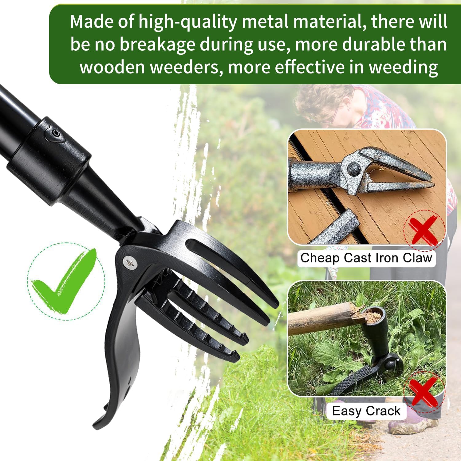 Detachable Stand Up Weed Puller Head（Without the handle）
