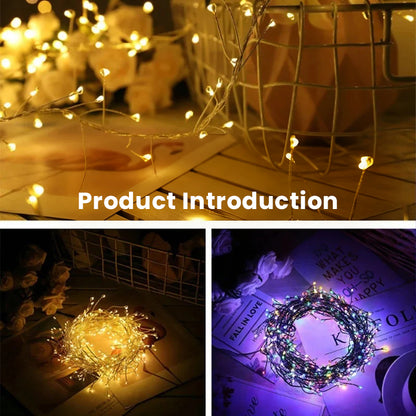"LED Starlight Copper Wire Lights - Easily create a high-value ambiance!"