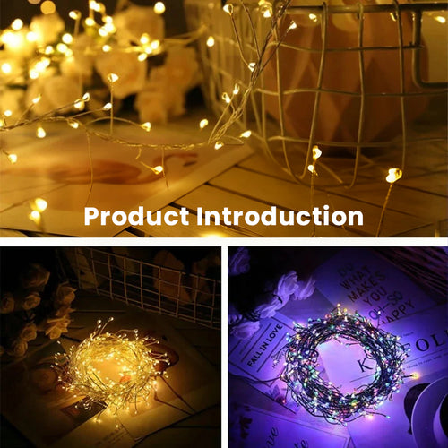 "LED Starlight Copper Wire Lights - Easily create a high-value ambiance!"