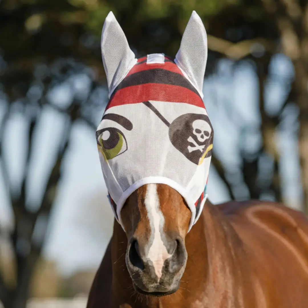 🏆 50K+ SOLD (Horse Lovers)🐴Dura-Mesh Grandpa Fly Mask with Funny Pattern Horse Fly Mask