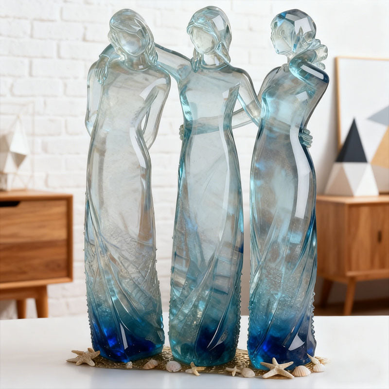 💖👩🏻‍🤝‍👩🏻Sisters by My Side, Celebrates Friendships Three Sisters Sculpture🎁