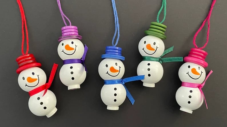 (🔥Hot Sale🔥)☃️ DIY Button Snowman Ornament Kit🌲