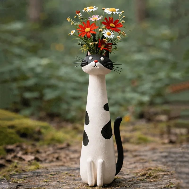 🔥Last Day 50% OFF - 😻Handcrafted Quirky Ceramic Cat Vase
