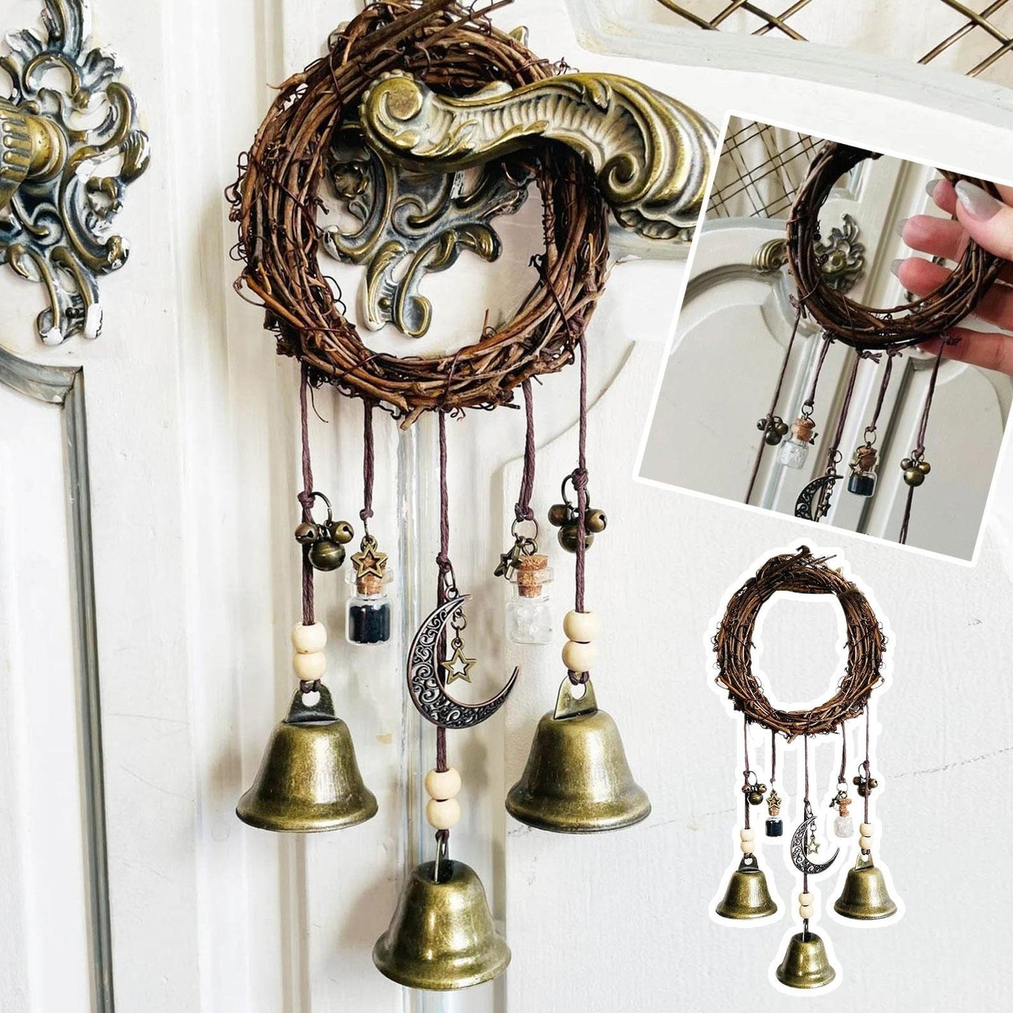 🔥BUY 2 GET 1 FREE🧙‍♀️🔔Handmade Witch Bells for Home Protection