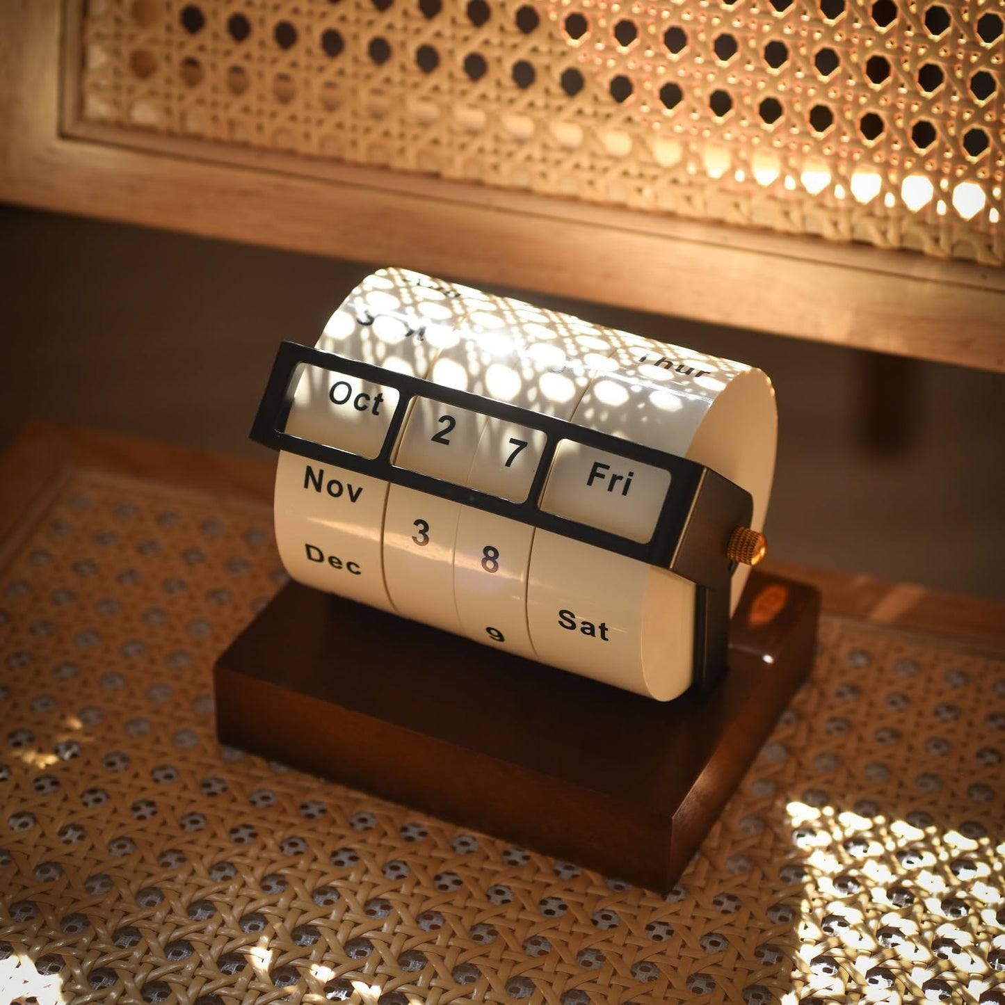 Personalized Wooden Rotating Perpetual Calendar