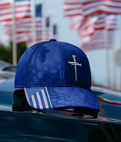 🔥🔥Jesus 3 Nail Crown of Thorns printed Typhoon Adjustable Christian Hat✝️