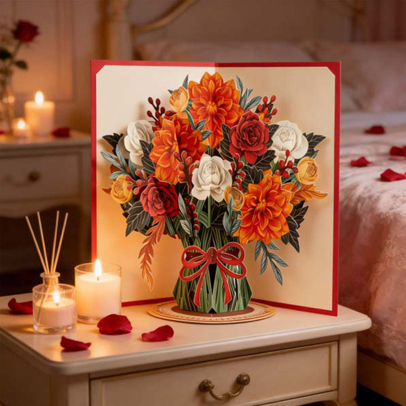 🏆35K+ SOLD! 🌼💌 Forever-Blooming 3D Flower Pop-Up Card– Personalized Love Message & Everlasting Bloom 🎁
