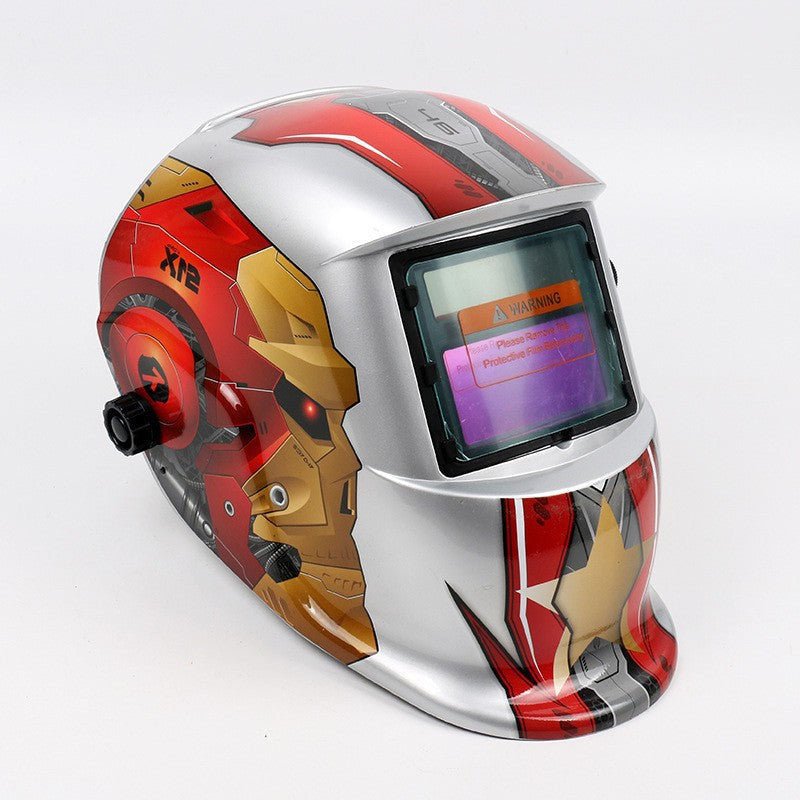 Welding Helmet Auto Darkening : True Color Solar Powered Hood with Adjustable Shade Range 4/9-13 for Mig Tig Arc Welder Mask