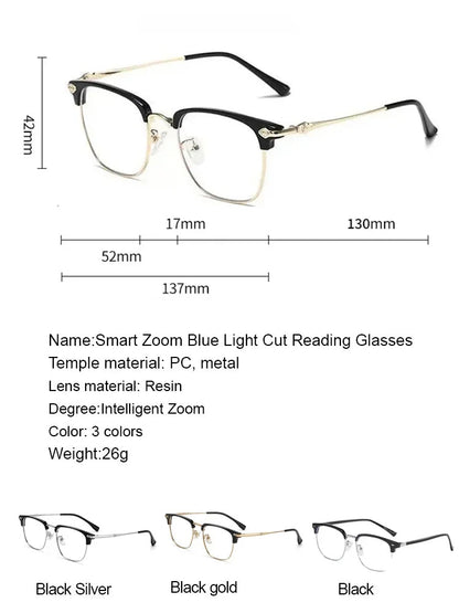 👓Best Selling 50% Off🔥Automatic zoom anti-blue light presbyopia glasses