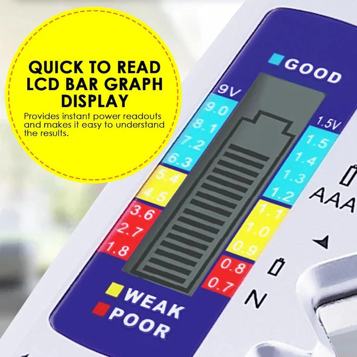 ⚡️Last day 80% OFF 🔋Digital Universal Battery Tester – LCD Battery Checker🪫