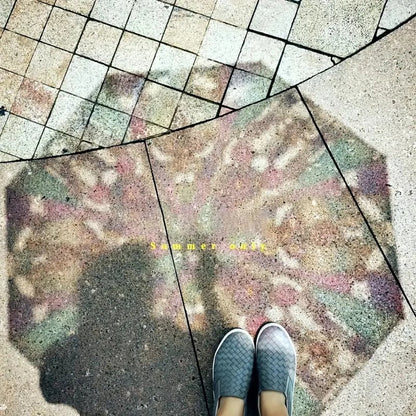 🏆 50K+ SOLD!🔥Vintage Stained Glass Automatic Umbrella