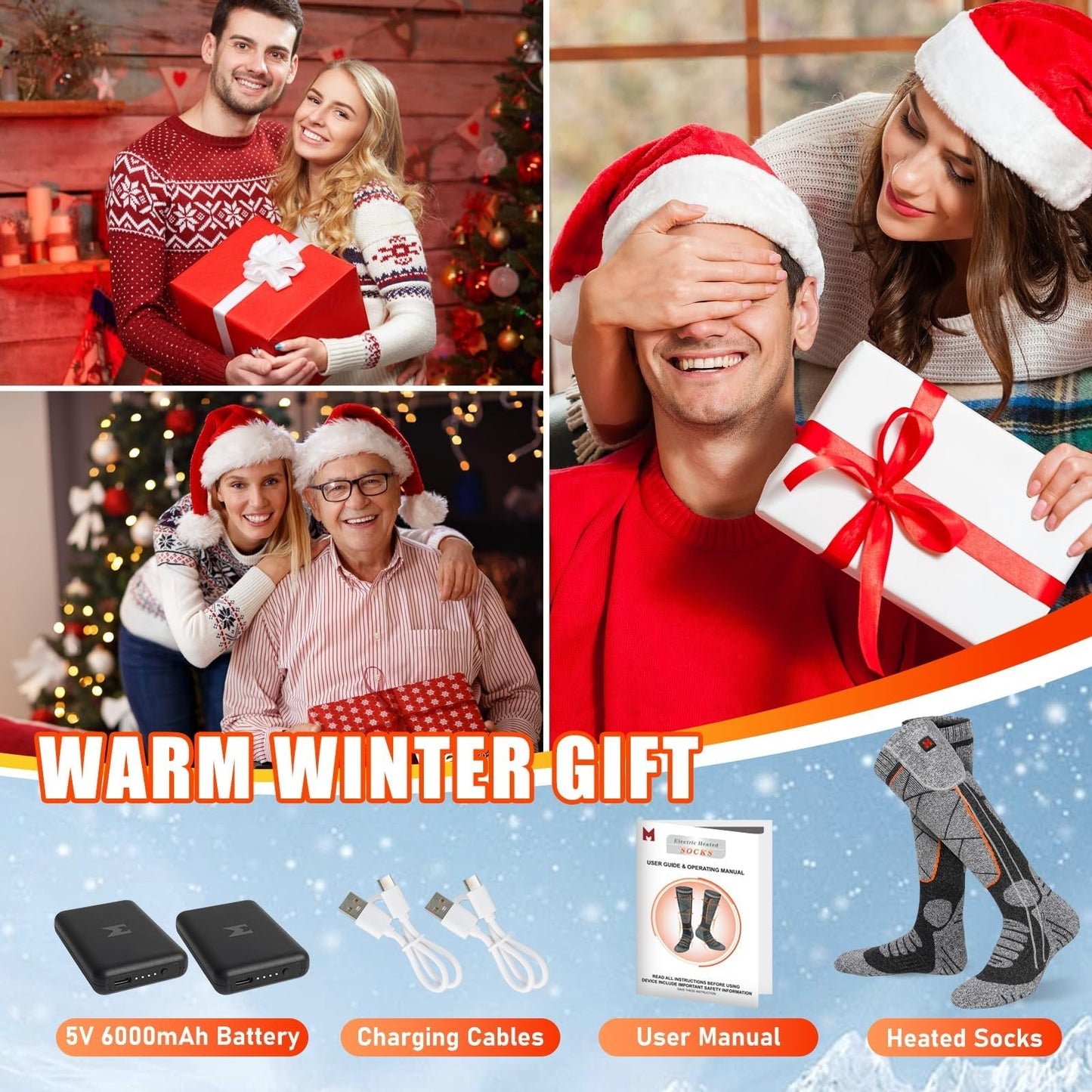 🎁Christmas Sale 50% OFF🎅Rechargeable Heated Socks for Men & Women