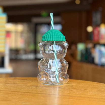 🌲 Christmas Eve Sale: 49% OFF🐻Bearista Glass Straw Cup 🔥