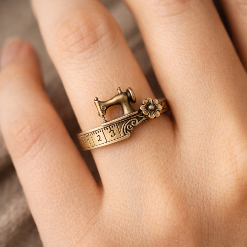 🪡Mother's Day Limited Time Offer 50% OFF - Sewing Machine Bracelet & Ring Set🧵