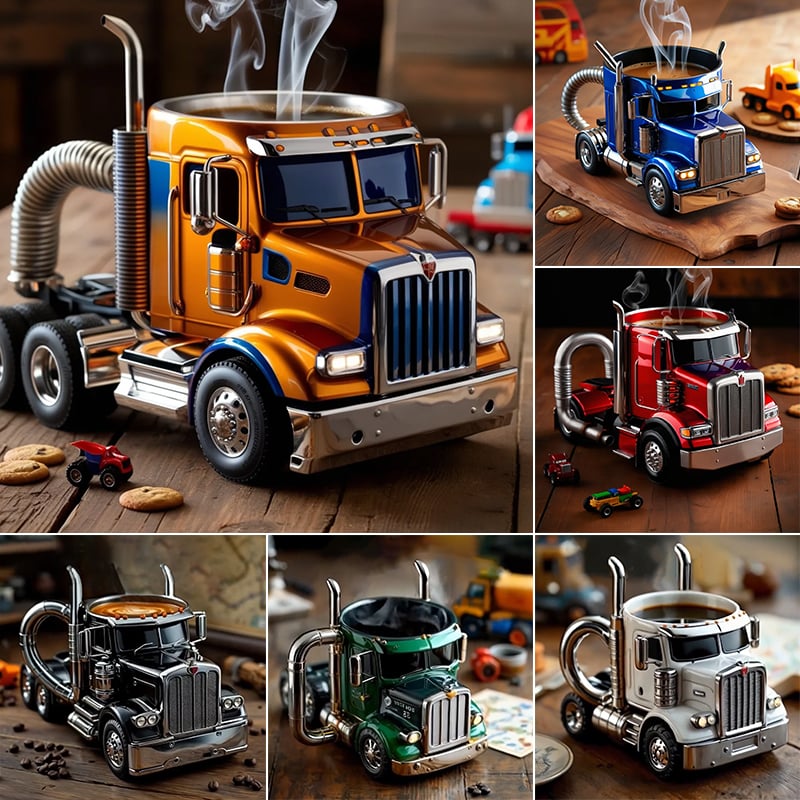🚛 Food grade material-Handcrafted Truck Coffee Mug
